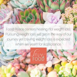 Graphic art - Food peace centers healing not weight loss
