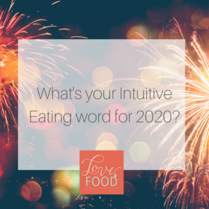 Graphic art - What's your intuitive eating word for 2020