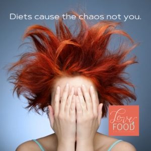 Graphic art - Diets cause the chaos not you