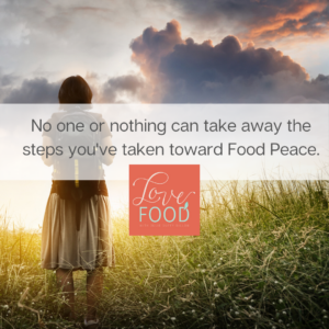 Graphic art - No one or nothing can take away the steps you've taken toward food place