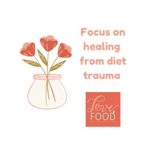 Graphic art - Focus on healing from diet trauma