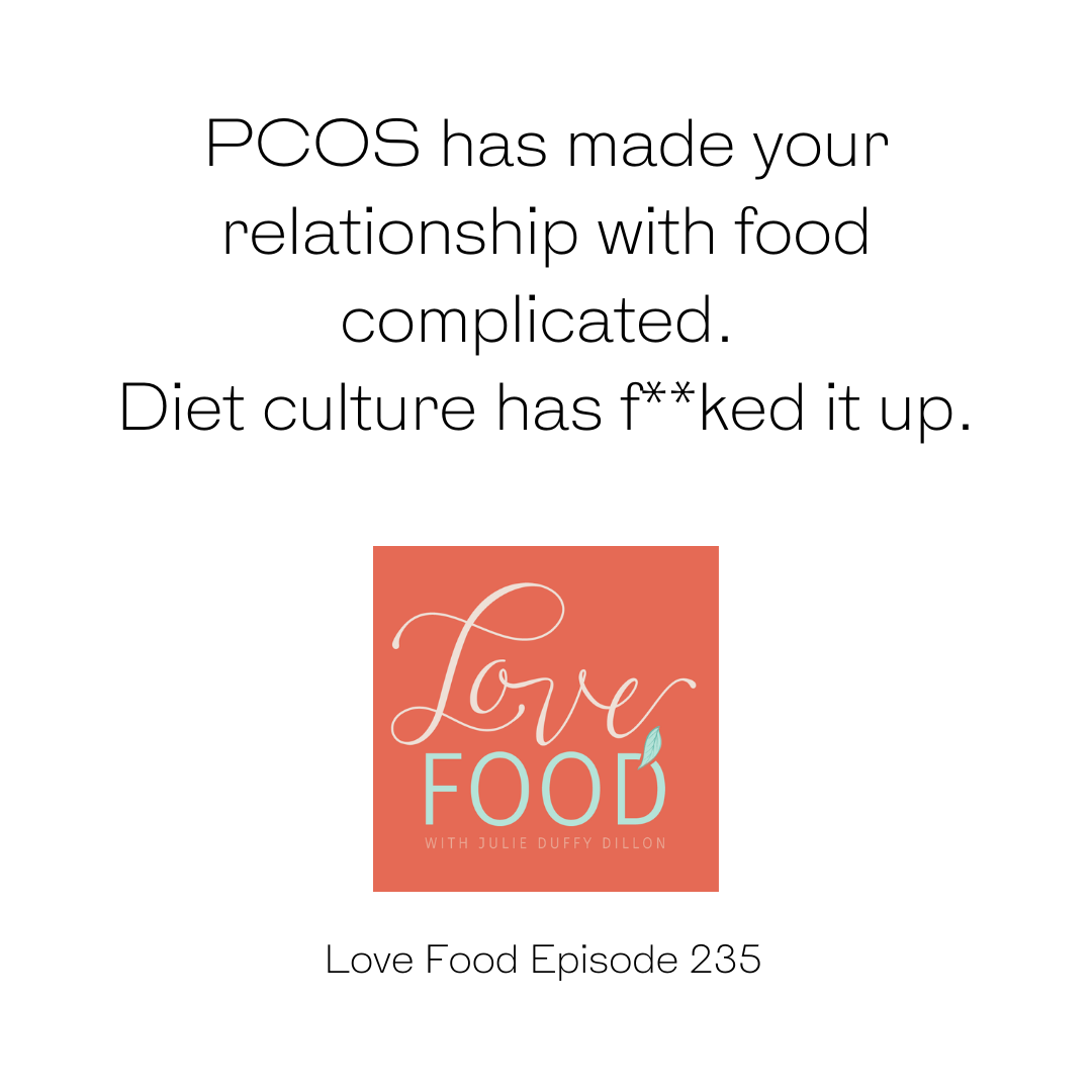 (235) I am struggling with the weight gain that has come with Intuitive Eating while living with a chronic condition like PCOS, high cholesterol, diabetes.