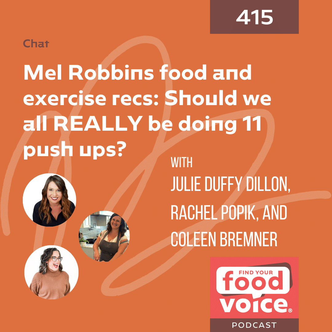 [Chat] Mel Robbins food and exercise recs: Should we all REALLY be doing 11 push ups? (415)